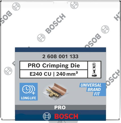 Matriz de crimpado Bosch PRO de 240 mm² de cobre.